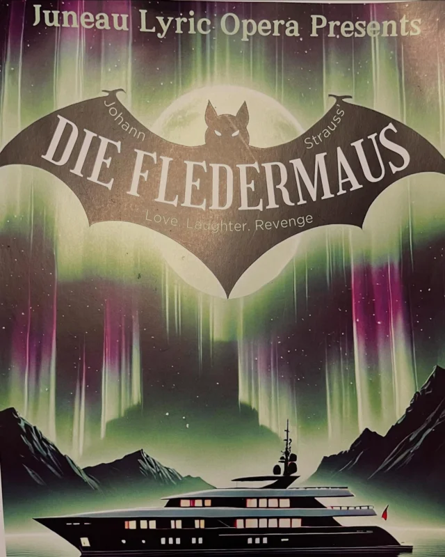 Great rehearsals thus far for this new and updated production of ‘Die Fledermaus’ in Juneau to help celebrate the company’s 50th anniversary!! (Incredible)